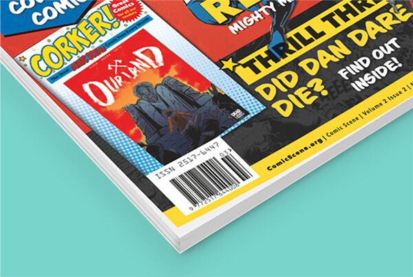 ISBN and barcode on a comic book