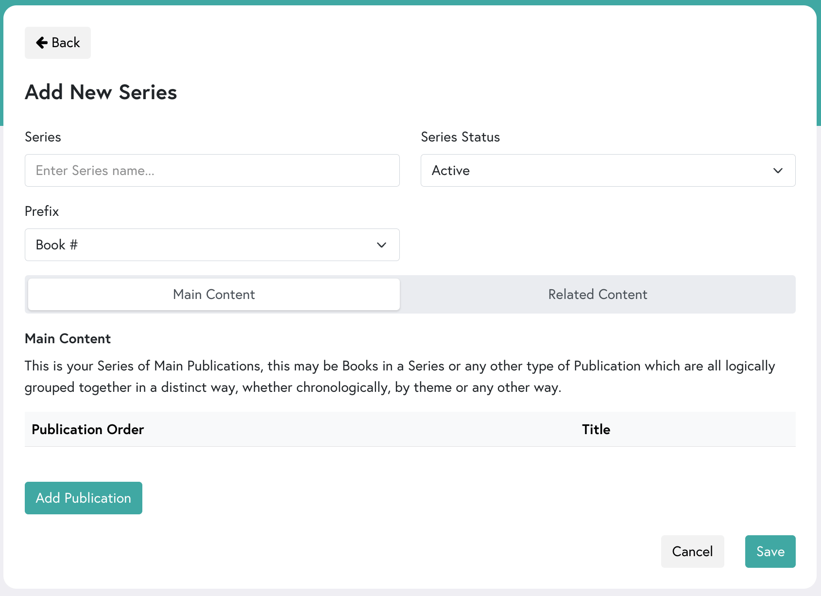 An overview of the Add New Series section for Mixam's print-on-demand service, PrintLink.