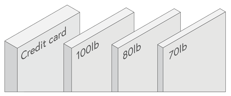 An example of paper thickness
