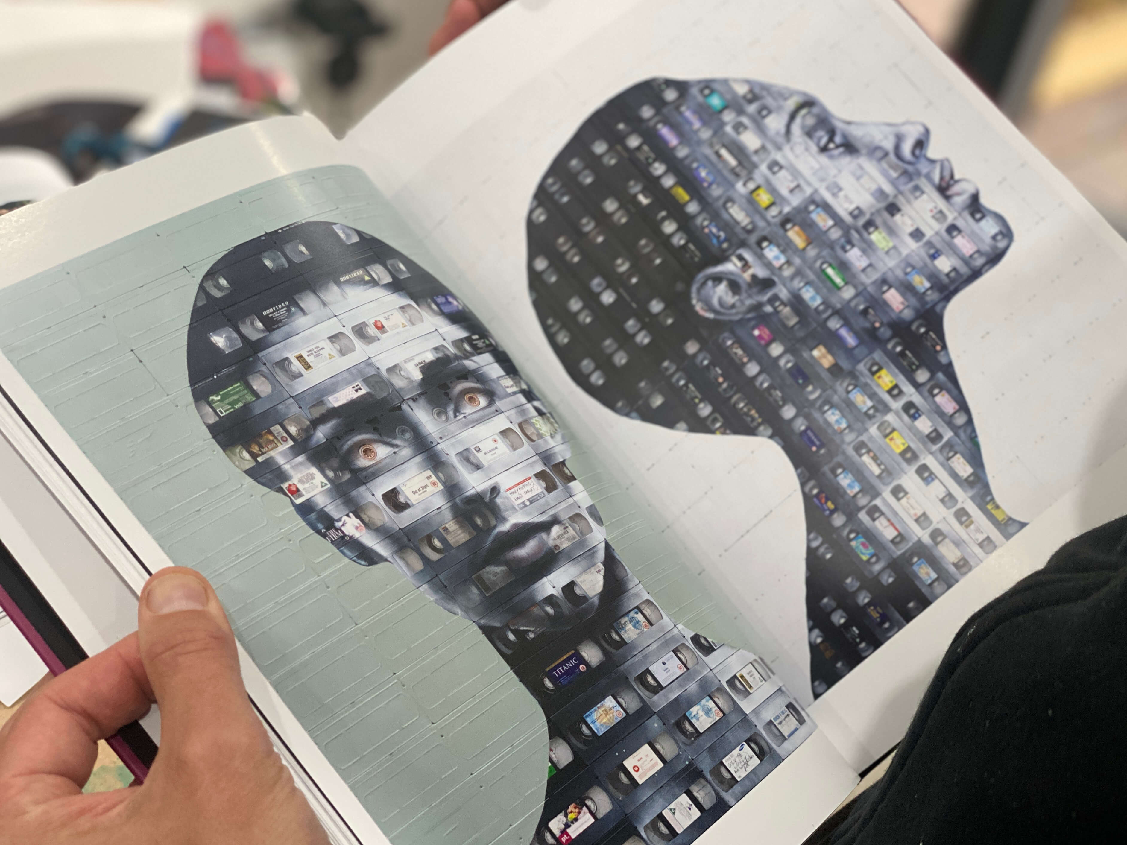 A double-page spread of Nick Gentrys print-on-demand publication