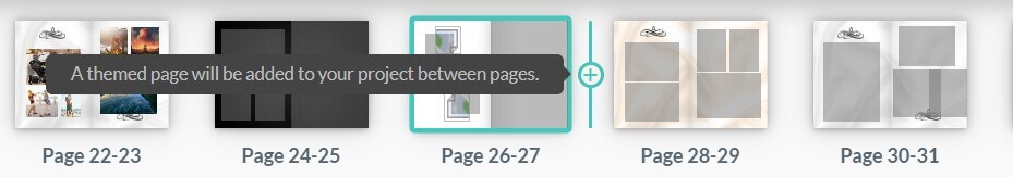 Alternative option for adding pages in Mixam's photo editor tool