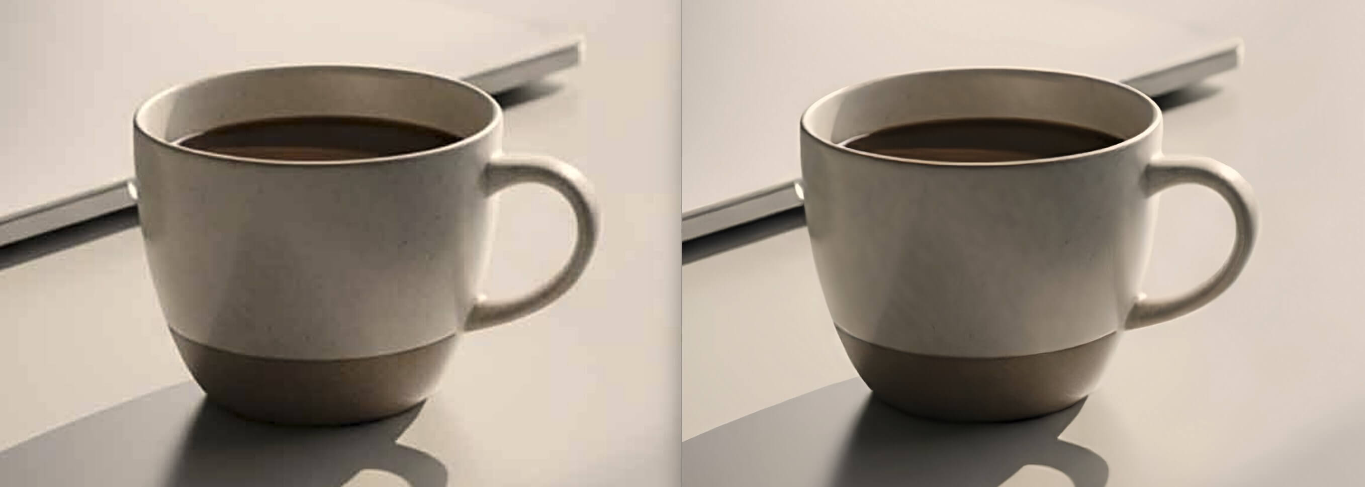 Example of AI Upscale before (left) and after (right)