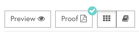 An overview of the Artwork tab's preview and proof tab with checkmark