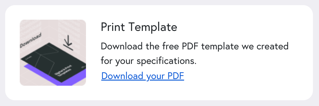 A box on Mixam's Instant Quote Calculator for downloadable print templates.