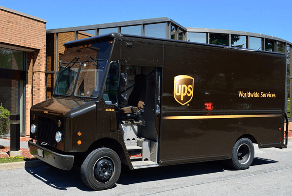 Several delivery trucks