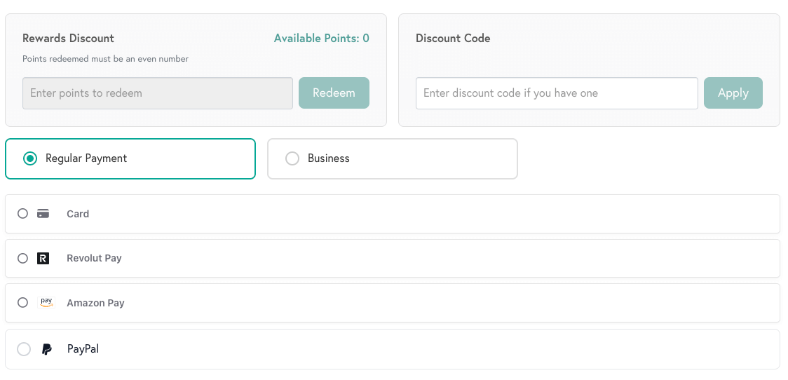 An overview of Mixam's payment options.