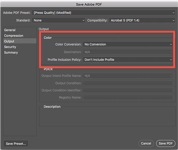 Choose 'No colour conversion' and 'Don't include profiles' in Photoshop